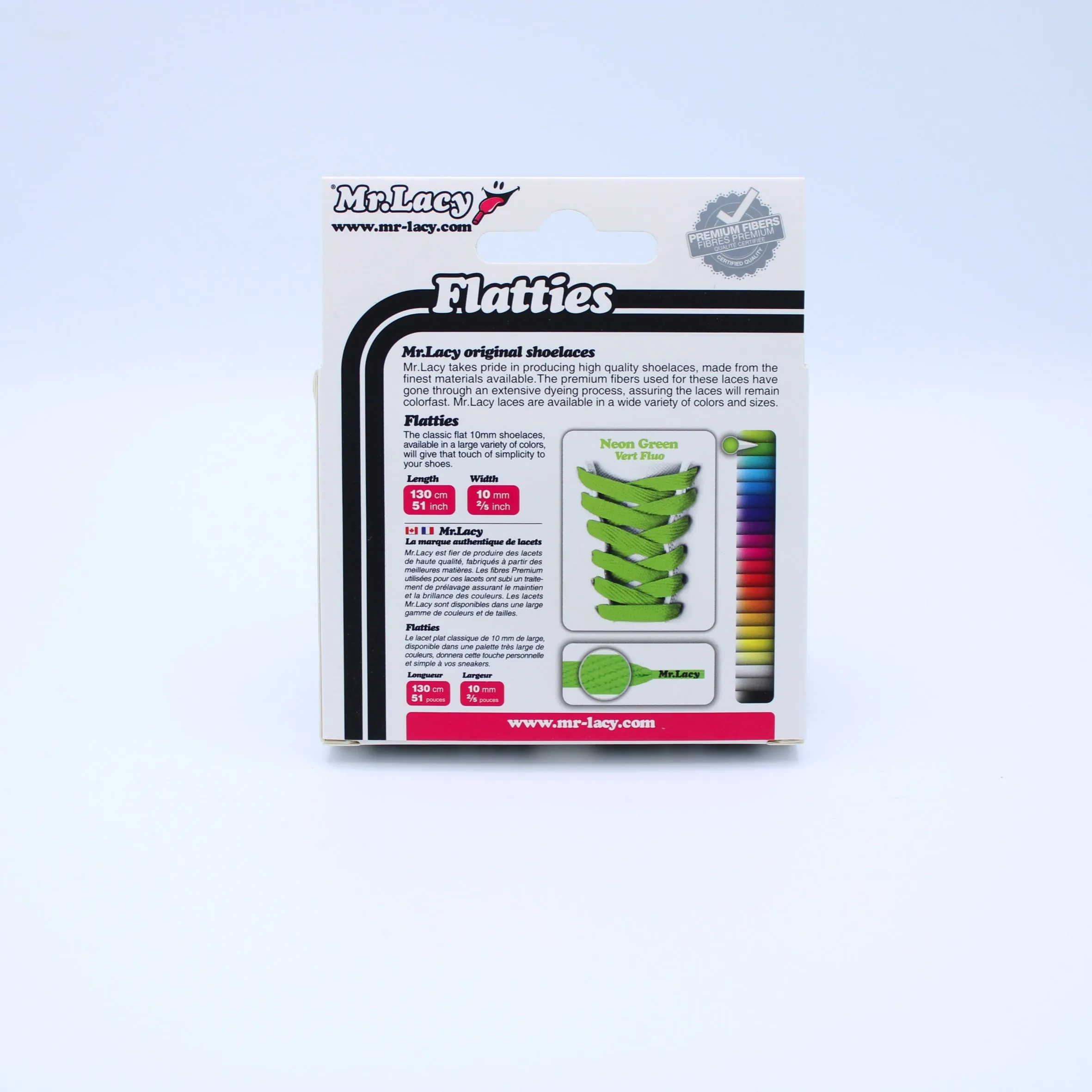 Junior Flatties Shoelaces · Neon Green