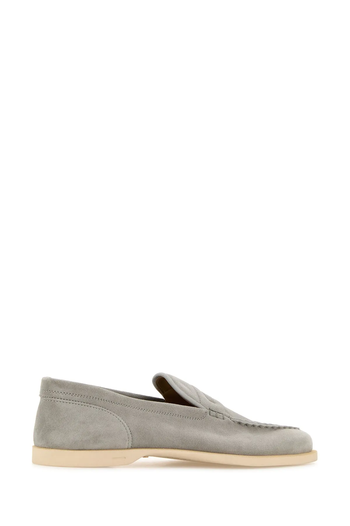 Light grey suede Pace loafers